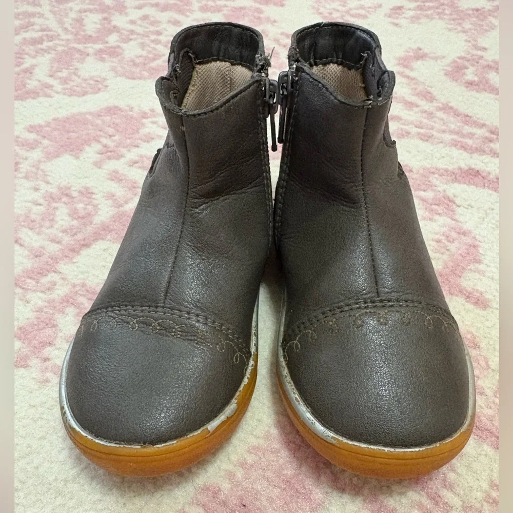 Livie & Luca Brown Butterfly Ankle Boots Toddler Girl 7